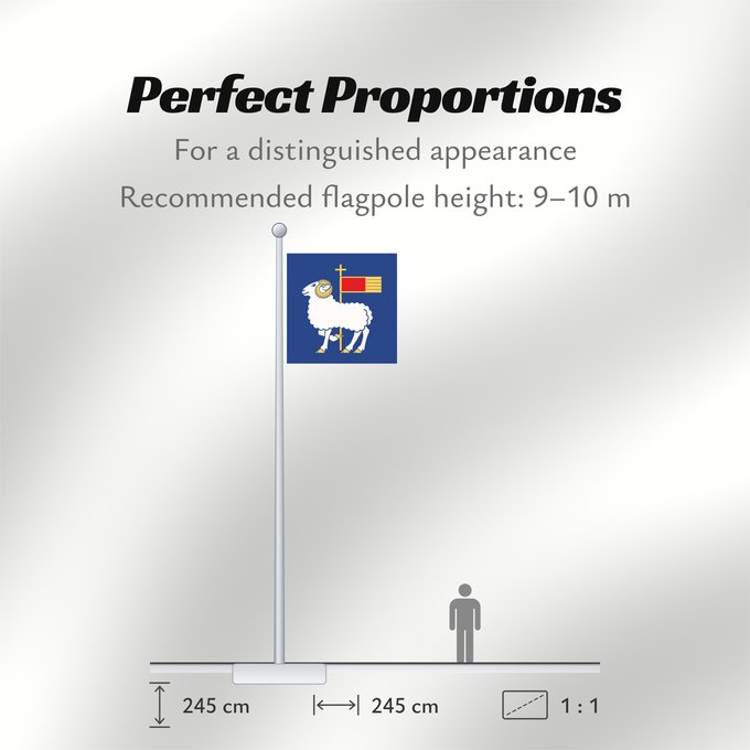 Flag Proportions: Gotlands län vapenflagga Gotland County in Sweden Gotland Gotlands läns vapenflagga