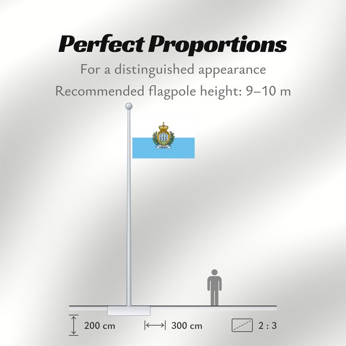 Flag Proportions: San Marino  civil	San Marino	Saint-Marin