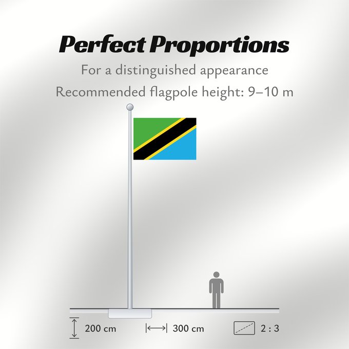 Flag Proportions: Tanzania	Tanzania, United Republic of	Tanzanie	Tansania, Vereinigte Republik