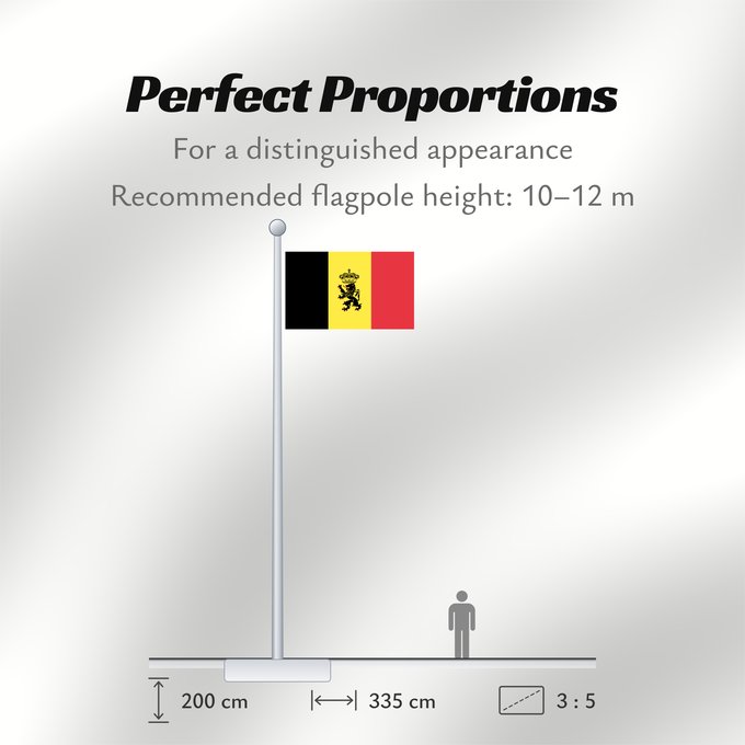 Flag Proportions: Belgium civil Belgium Belgique Bélgica Belgien Belgio