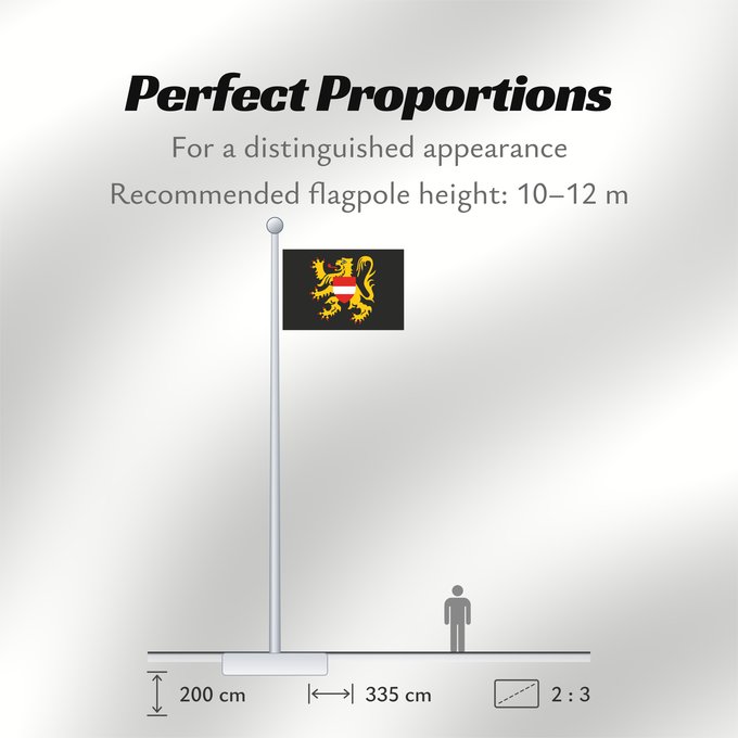 Flag Proportions: Flemish Brabant Pavillon de la province Flamande du Brabant Belgique Brabante Flamenco Flämisch-Brabant Brabante Fiammingo