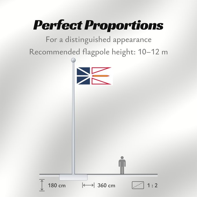 Flag Proportions: Newfoundland and Labrador Terre-Neuve-et-Labrador Terranova y Labrador Neufundland und Labrador Terranova Banniel Douar-Nevez ha Labrador