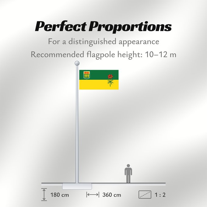 Flag Proportions: Saskatchewan Banniel proviñs Saskatchewan, Kanada