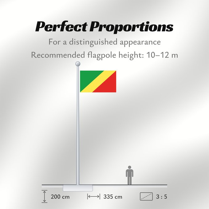 Flag Proportions: Republic of the Congo Congo République du Congo República del Congo Republik Kongo Repubblica del Congo República do Congo علم الكونغو Banniel Republik Kongo La Respubliko Kongo Kongoar bandera پرچم جمهوری کنگو Dalapo ya Repubilika ya Kongo Bɛndɛ́lɛ ya Re