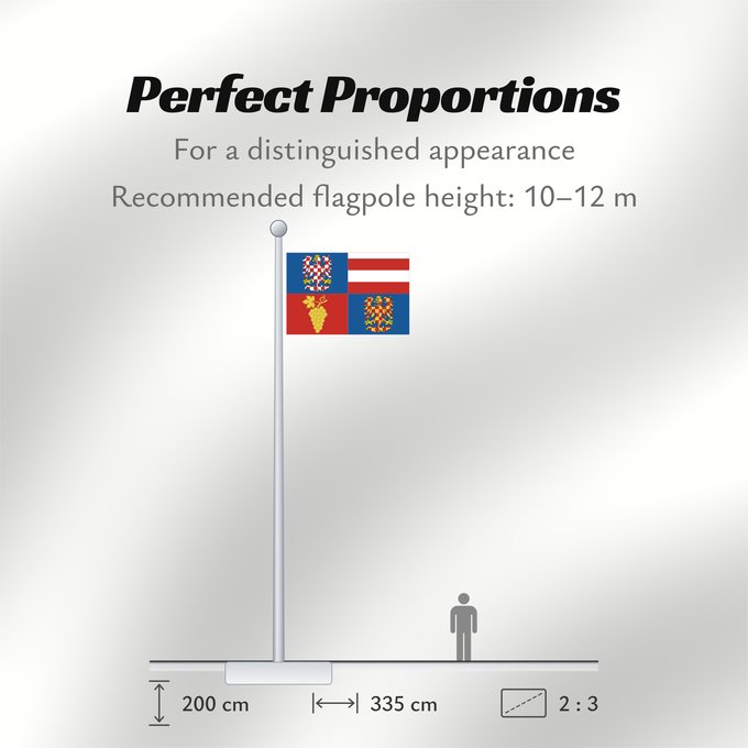 Flag Proportions: South Moravian Region	Région de Moravie du Sud)	Región de Moravia Meridional	Südmährische Region	Moravia meridionale	Jihomoravského kraje