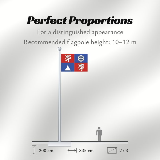 Flag Proportions: Liberec Region	Région de Liberec	Región de Liberec	Region Liberec	Regione di Liberec