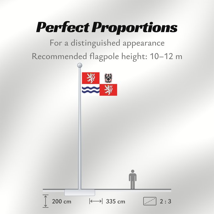 Flag Proportions: Central Bohemian Region Région de Bohême centrale Región de Bohemia Central Mittelböhmische Region