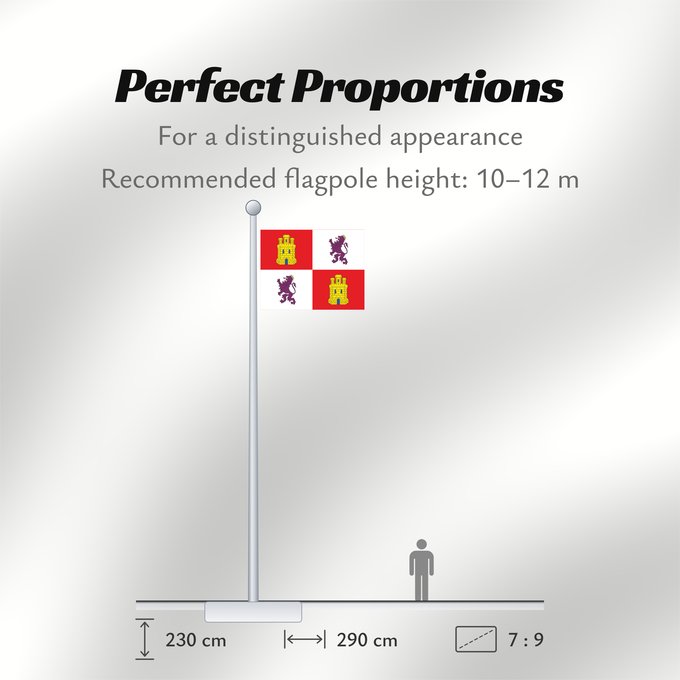 Flag Proportions: Castile and León Autonomous community of Castile and León Castille-et-León Comunidad autónoma de Castilla y León Kastilien und León Castiglia e León