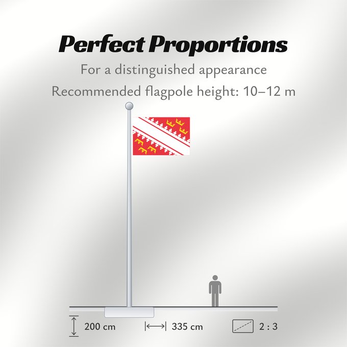 Flag Proportions: Alsace L’Alsace Alsacia Französischen Region Elsass Alsazia