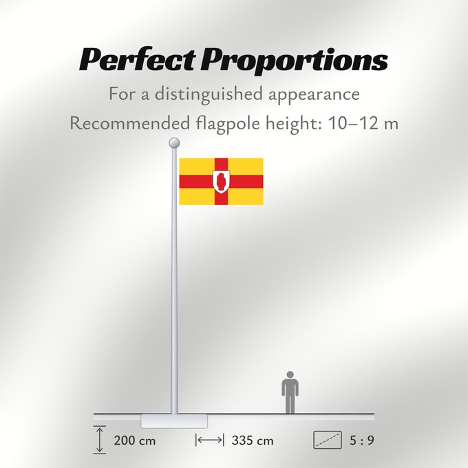 Flag Proportions: Ulster Ulster heraldic banner of traditional coat of arms of the province Úlster