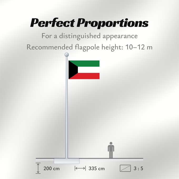 Flag Proportions: Kuwait	Koweït	Kuwaitlabel QS Les