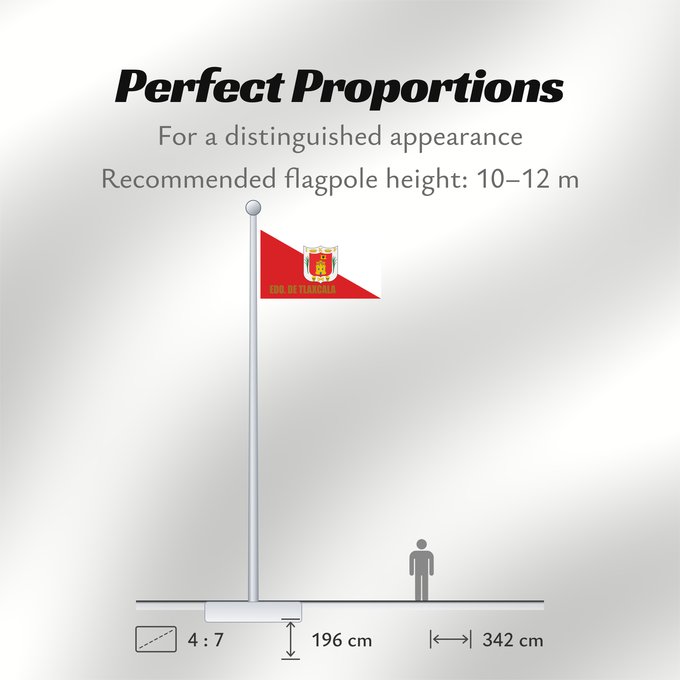 Flag Proportions: Tlaxcala	Tlaxcala ou Tlaxcala de Xicoténcatl	Īpān Tlaxcallān