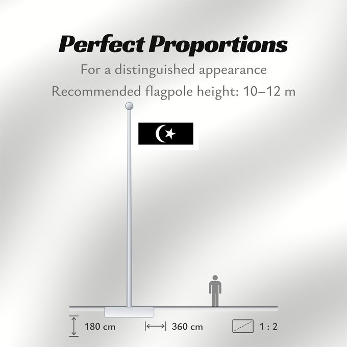 Flag Proportions: Terengganu Malaysian state Terengganu