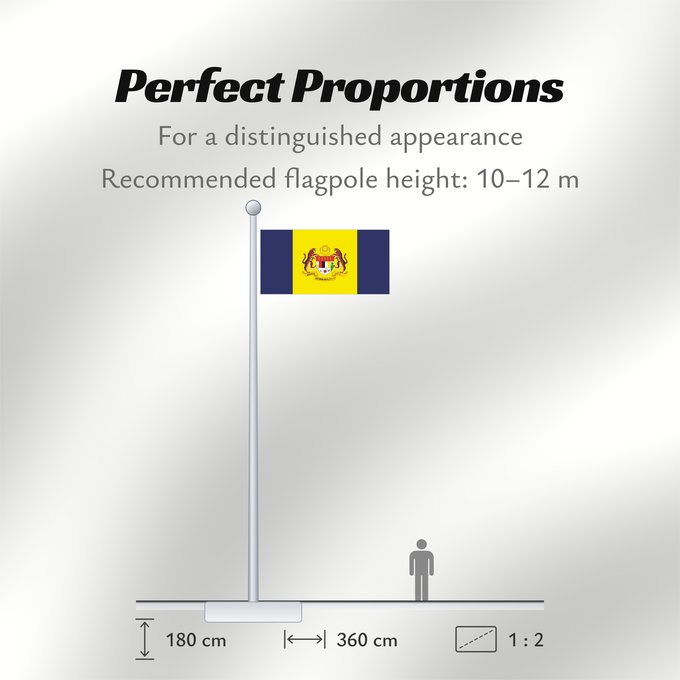 Flag Proportions: Putrajaya Putrajaya, Malaysia Putrajaya