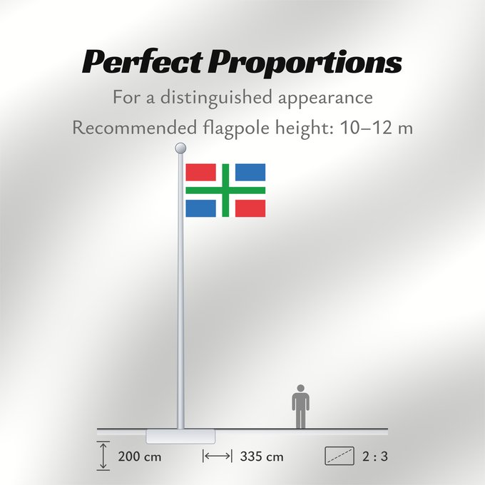 Flag Proportions: Groningen Province of Groningen, Netherlands Groningue Groninga