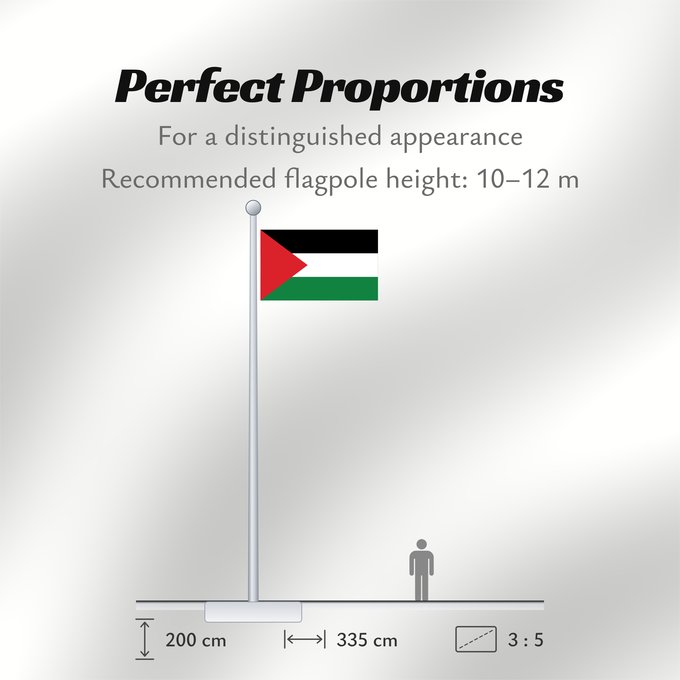 Flag Proportions: Palestine State of Palestine L’État de Palestine Estado de Palestina Palästina Palestina علم فلسطين ফিলিস্তিনের পতাকা Palestino Dari Negara Palestina Флаг Государства Палестина