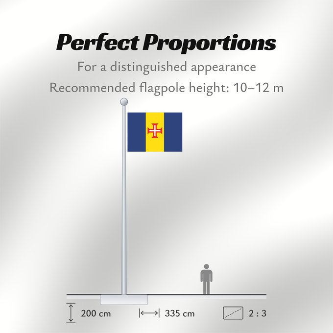 Flag Proportions: Madeira	Autonomous Region of Madeira, Portugal	Madera	Região Autónoma da Madeira