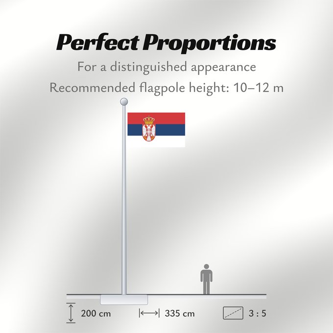 Flag Proportions: Civil Flag of Serbia	Civil flag of Serbia	Serbie	Serbia	Serbien	Narodna zastava Srbije	Nemzeti zászló szerbia	Srbská národná vlajka	Kombëtar i Serbisë