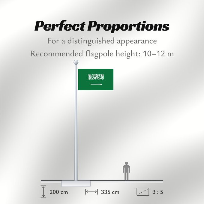 Flag Proportions: Civil Ensign of Saudi Arabia obverse Saudi Arabia Arabie saoudite Arabia Saudita Saudi-Arabien