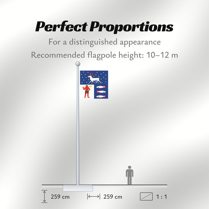 Flag Proportions: Västerbottens län vapenflagga Västerbotten County in Sweden Västerbotten Västerbottens läns vapenflagga