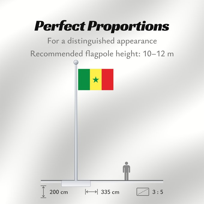 Flag Proportions: Senegal	Sénégal	Senegalo	پرچم سنگال	Senegala