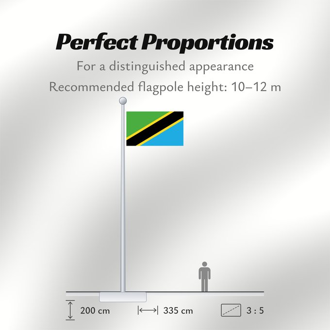 Flag Proportions: Tanzania	Tanzania, United Republic of	Tanzanie	Tansania, Vereinigte Republik