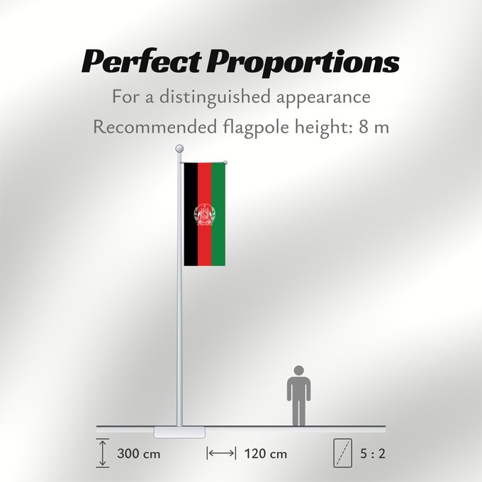 Flag Proportions: Afghanistan 2013–2021 Islamic Republic of Afghanistan République Islamique d Afghanistan República Islámica de Afganistán Islamischen Republik Afghanistan Afghanistan República Islâmica do Afeganistão Afganistanu علم أفغانستان Afganistana ئاڵای ئەفغانستا