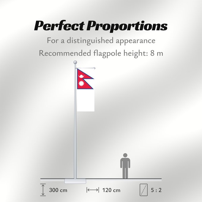 Flag Proportions: Nepal Népal علم نيبال নেপালের জাতীয় পতাকা নেপালর ফিরালহান Banniel Nepal Nepala Nepálská vlajka Σημαία του Νεπάλ Nepalo Nepali lipp Nepalgo bandera Nepalin नेपाल का ध्वज Nepál ネパールの国旗 Nepālas Знаме на Непал Nepals flagg नेपालको झण्डा Det nepalske flagget