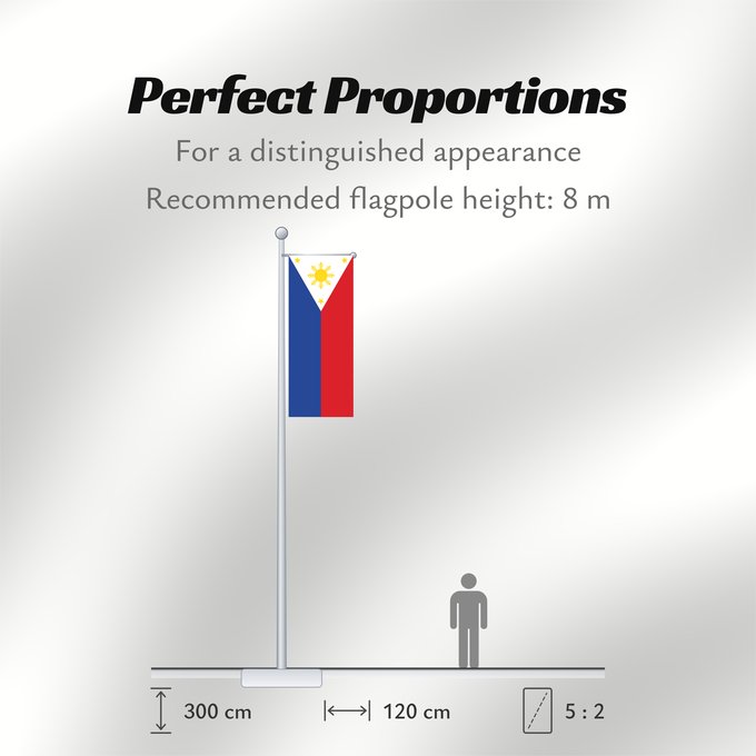 Flag Proportions: Philippines The national flag of the Philippines Filipinas Philippinen Filippine Filipijnen علم فلبين An nasyunal na bandera kan Filipinas ফিলিপাইনের জাতীয় পতাকা Ang nasodnong bandera sa Pilipinas La nacia flago de la Filipinoj Wagayway ti Filipinas フィリピ