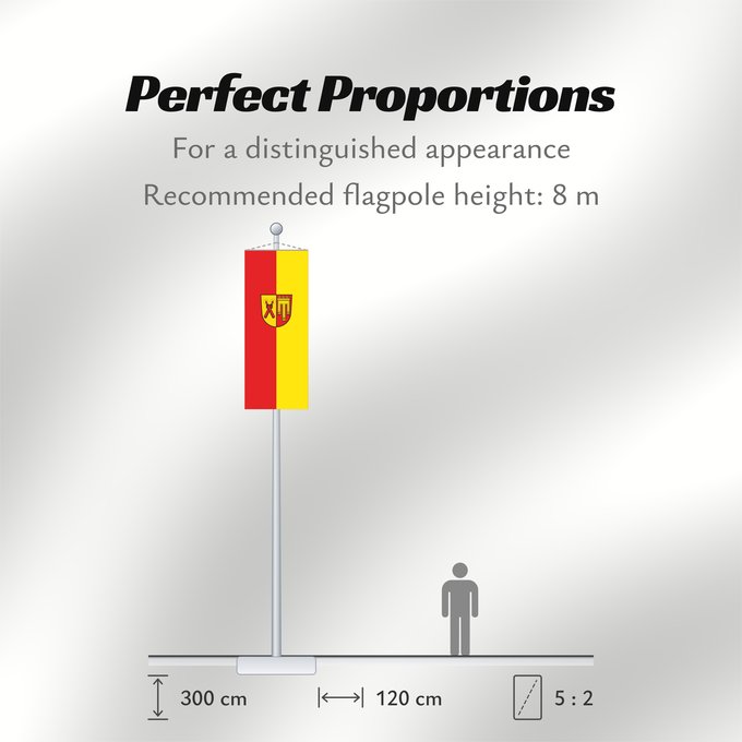 Flag Proportions: Kirchdorf an der Iller (Württembergisches Allgäu Oberschwaben)