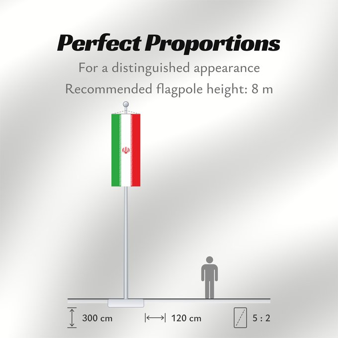 Flag Proportions: Iran Irán