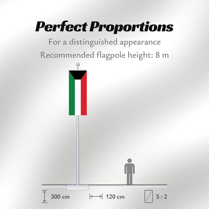 Flag Proportions: Kuwait Koweït Kuwaitlabel QS Les