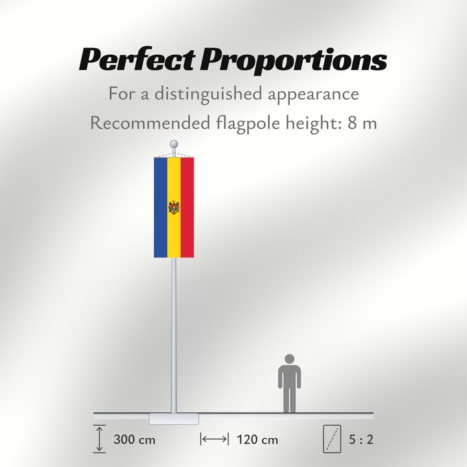 Flag Proportions: Moldova Moldavie Moldavia Moldawien (Republik Moldau)