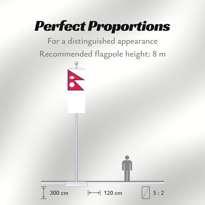 Flag Proportions: Nepal Népal علم نيبال নেপালের জাতীয় পতাকা নেপালর ফিরালহান Banniel Nepal Nepala Nepálská vlajka Σημαία του Νεπάλ Nepalo Nepali lipp Nepalgo bandera Nepalin नेपाल का ध्वज Nepál ネパールの国旗 Nepālas Знаме на Непал Nepals flagg नेपालको झण्डा Det nepalske flagget