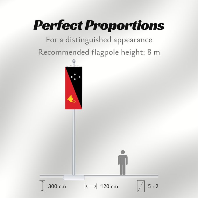 Flag Proportions: Papua New Guinea Papua New GuineaColours Pantone 186 C for red and 116 C for yellow Papouasie-Nouvelle-Guinée Papúa Nueva Guinea Papua-Neuguineas Papua Nuova Guinea Papoea-Nieuw-Guinea Papua-Nova Guiné Papui-Nowej Gwinei علم بابوا غينيا الجديدة পাপুয়া নি