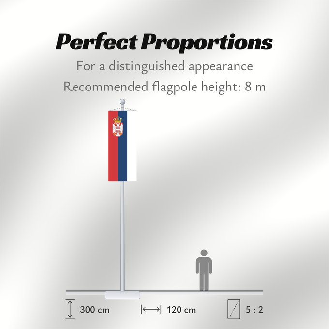 Flag Proportions: Civil Flag of Serbia	Civil flag of Serbia	Serbie	Serbia	Serbien	Narodna zastava Srbije	Nemzeti zászló szerbia	Srbská národná vlajka	Kombëtar i Serbisë