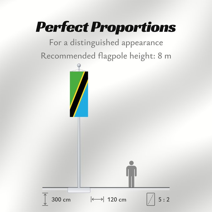 Flag Proportions: Tanzania Tanzania, United Republic of Tanzanie Tansania, Vereinigte Republik