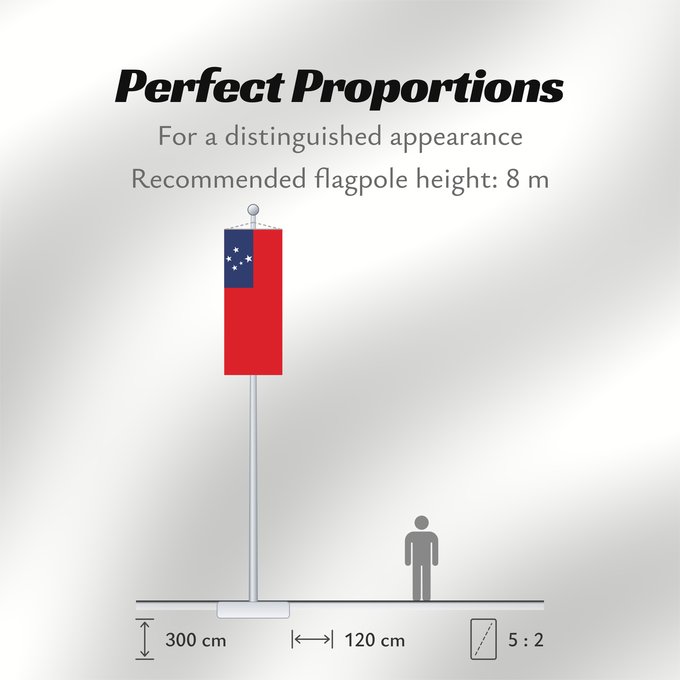 Flag Proportions: Samoa	Pīwari o Hāmoa	Samoe	Fu‘a o Sāmoa