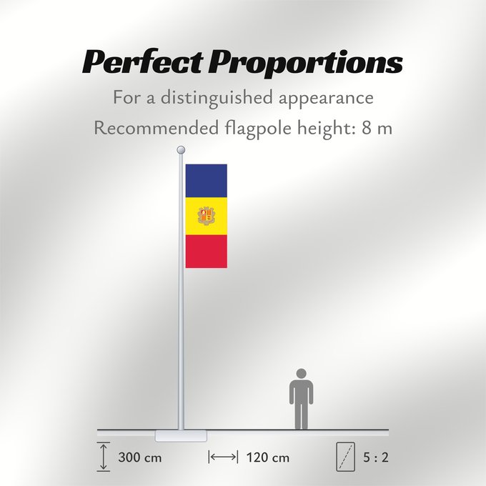 Flag Proportions: Andorra civil Andorra - civil version Andorre Andorra