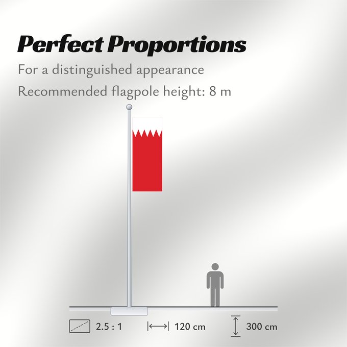Flag Proportions: Bahrain	Bahreïn	Baréin	Bahrein	علم البحرين	Bahreina	Bahrainin	Флаг Бахрейна	Bahrajna	Bahrains	Прапор Бахрейну	Quốc kỳ Bahrain