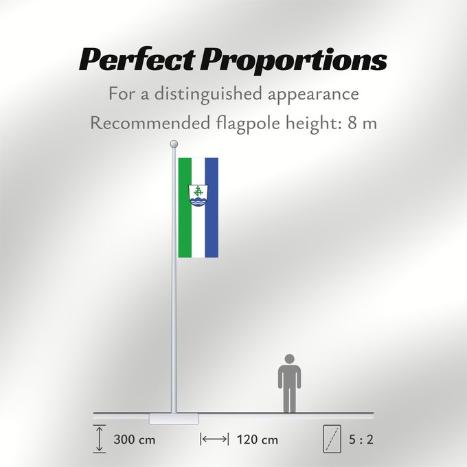 Flag Proportions: Bernau a.Chiemsee (Chiemsee-Alpenland)