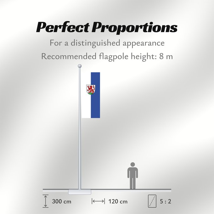 Flag Proportions: Hutthurm, M (Bayerischer Wald)