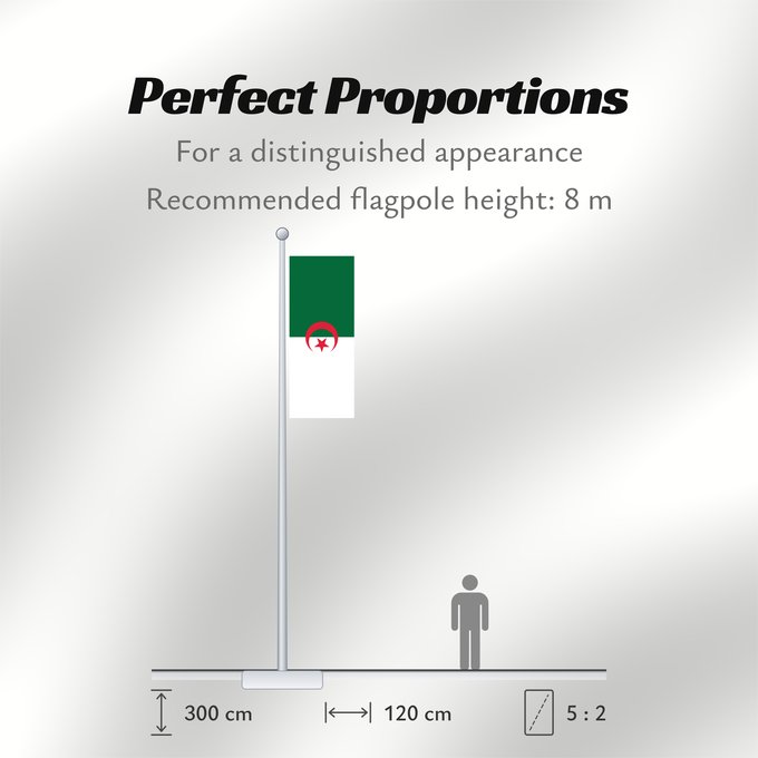 Flag Proportions: Algeria L Algérie Argelia Algerien Dell Algeria Algerije Argélia Algierii Vo Algérie علم الجزائر Σημαία της Αλγερίας Alĝerio Algerian דגל אלג יריה Algéria Aljazair アルジェリアの国旗 Asenǧaq n Dzayer 알제리의 국기 Drapèu d Argeria Флаг Алжира Alžirije Algeriets ⴰⵏⴰⵢ ⴰⴷⵣ