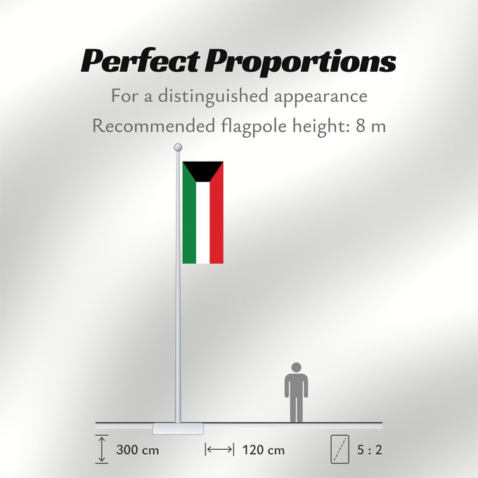 Flag Proportions: Kuwait Koweït Kuwaitlabel QS Les