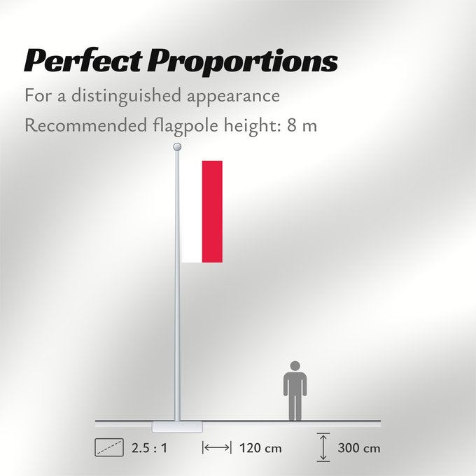 Flag Proportions: Poland	Pologne	Polonia	Polen