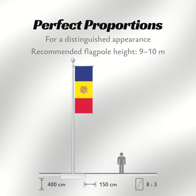 Flag Proportions: Andorra civil Andorra - civil version Andorre Andorra