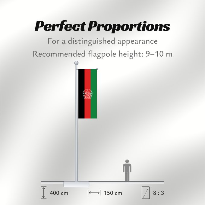 Flag Proportions: Afghanistan 2013–2021 Islamic Republic of Afghanistan République Islamique d Afghanistan República Islámica de Afganistán Islamischen Republik Afghanistan Afghanistan República Islâmica do Afeganistão Afganistanu علم أفغانستان Afganistana ئاڵای ئەفغانستا