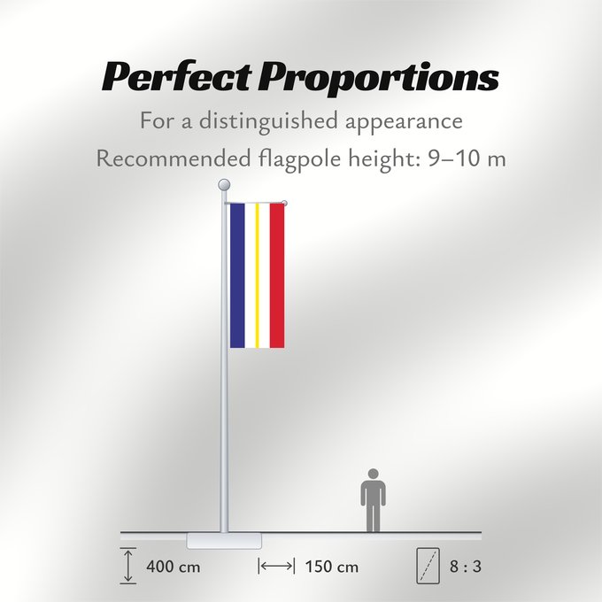 Flag Proportions: Mecklenburg-Western Pomerania Mecklenburg-Vorpommern Mecklembourg-Poméranie-Occidentale Mecklemburgo-Pomerania Occidental Meclemburgo-Pomerania Anteriore