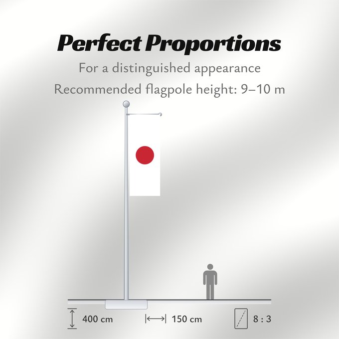 Flag Proportions: Japan Japon Japón Giappone