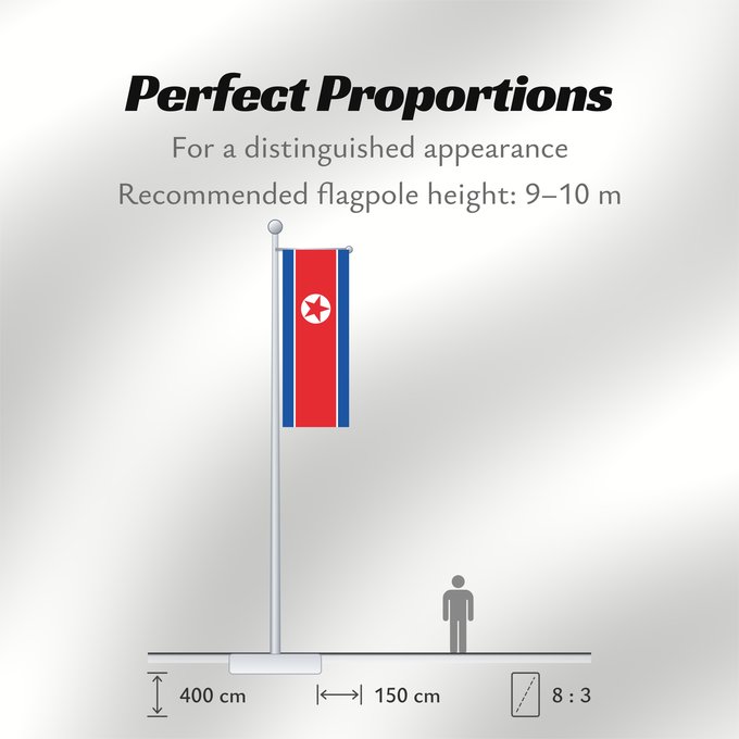 Flag Proportions: North Korea Korea (Democratic People's Republic) (North Korea) Corée du Nord Corea del Norte Nordkorea Corea del Nord Noord-Korea Coreia do Norte Korei Północnej Corea d o Norte علم كوريا الشمالية Национално знаме на Северна Корея উত্তর কোরিয়ার জাতীয় পত